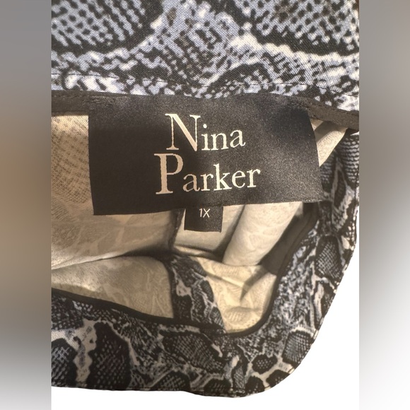 1X Nina Parker Snakeskin Print Trousers NWOT - Picture 4 of 9